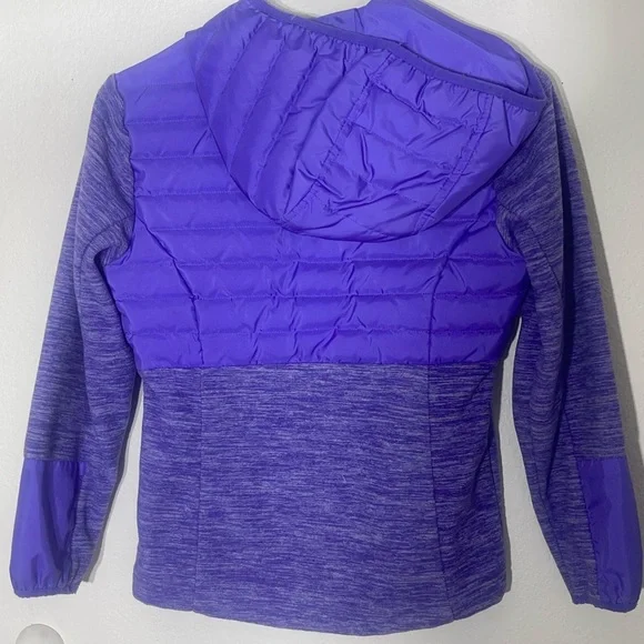 Free country hybrid puffer jacket down knit coat purple girls small 7/8 athletic - Picture 5 of 5
